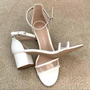 Kelly & Katie White Block Heels